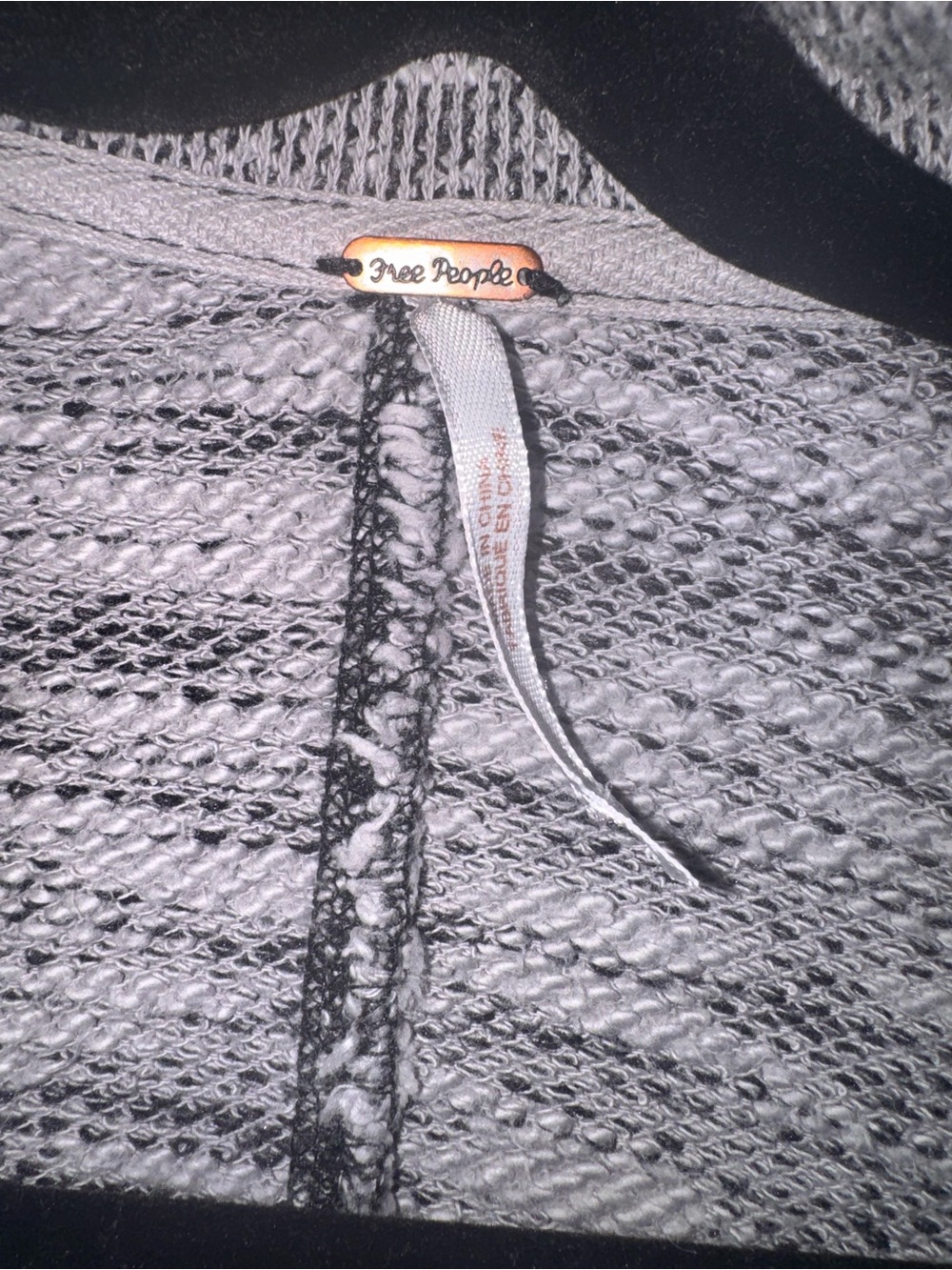 Free People Grey Melange Knit Double-Breasted Long Cardigan Small - Picture 2 of 6